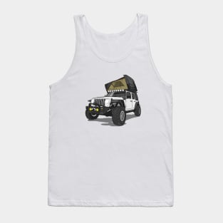 Jeep Wrangler Camp Time - White Jeep Tank Top